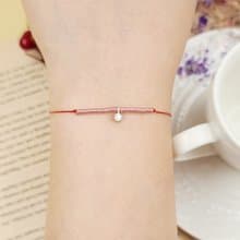 編織 單線 手鍊 單鑽 爪鑽 手繩 桃花 人緣 姻緣 線 小鑽 幸福線