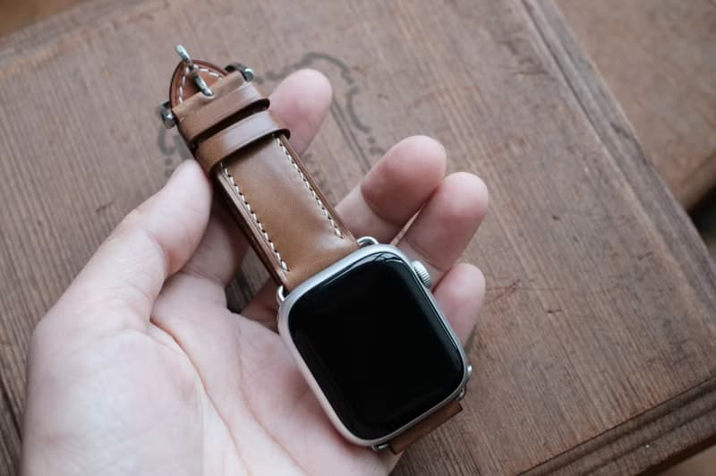 【寓吉】apple watch 錶帶 Horween 馬臀 威士忌 20mm 現貨