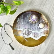 Metal Display Tray, Deep Purple Ocean, Wedding Gift, Home Gift