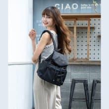 小清新束口後背包 (S) _星空黑
