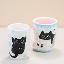 Kawaii Black Kitty Espresso Cups Ceramic Animal Coffee Mugs Cute Tiny Cat