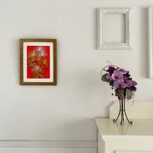 色打掛からつくるアートパネル　vintage fabric 和モダン 和風インテリア 松 プレゼント 結婚祝 新築祝 長寿祝 縁起物 額装インテリア　054