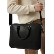 CERRUTI 1881 限量2折 義大利頂級小牛皮公事包 全新專櫃展示品