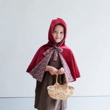 英國Mimi & Lula_AW24_變裝派對-小紅帽絨質連帽披風