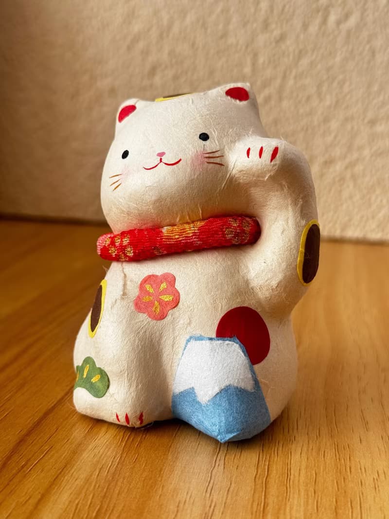 龍虎作 | 和紙富士山招財貓