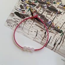 手作 初見。天然和田玉復古編織手鏈 玉石平安古風文藝甜美手繩