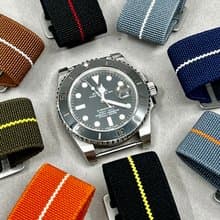 法國海軍傘兵錶帶 Tudor Rolex 適用 20mm 22mm 彈性帆布錶帶