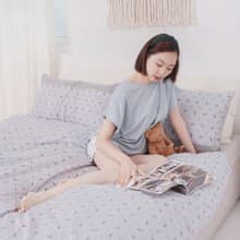 (雙人)MIT有機棉狐狸剪花寢具組-點點灰∣四件組