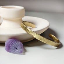 祝福 禮物 Bubble— 中水波紋優質黃銅手環 可調手圍 中款 祝福