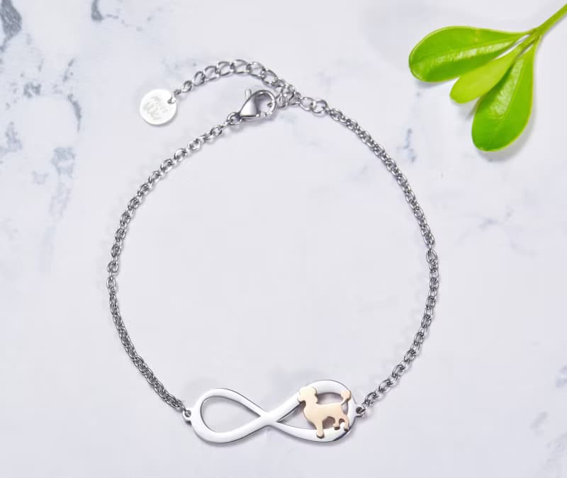 貴賓狗手鍊 - 永恆與狗系列-抗敏醫療鋼