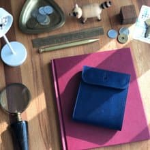 日本製【Takumicsタクミクス】短皮夾 短銀包 姬路藍染革 Indigo