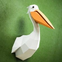 DIY Paper Pelican 3D, Papercraft sculpture, Paper craft model, DIGITAL TEMPLATE