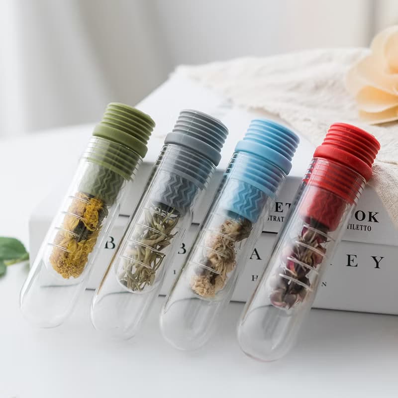 【泡茶神器】環保茶水分離玻璃試管泡茶棒贈收納袋 母親節禮物