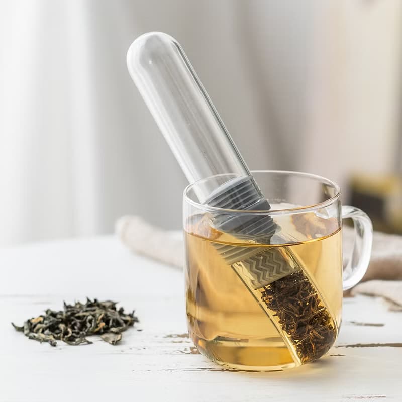 【泡茶神器】環保茶水分離玻璃試管泡茶棒贈收納袋 母親節禮物