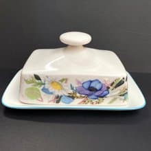 Goebel Jardin 系列陶瓷復古黃油/奶酪盤 |聯邦德國