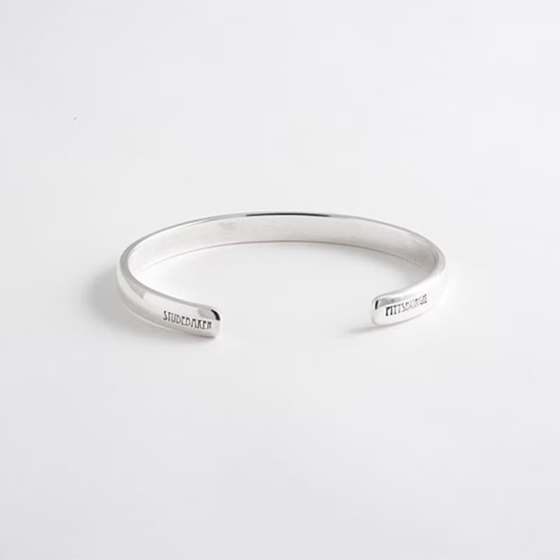 美國職人品牌 Studebaker Metals 手工鍛造 Lodge Cuff 純銀手環