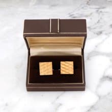 法國復古鍍金方形袖口鈕連盒