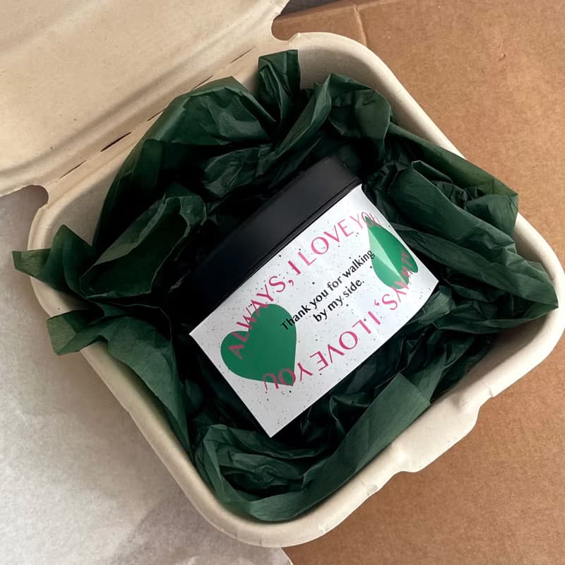 Unique green heart sticker(60ea) ステッカ
