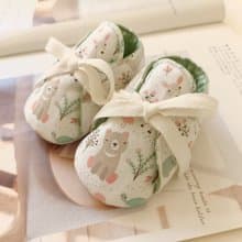 【11/14後出貨】歪頭熊 彌月禮物 嬰兒鞋 寶寶鞋 手工嬰兒鞋 綁