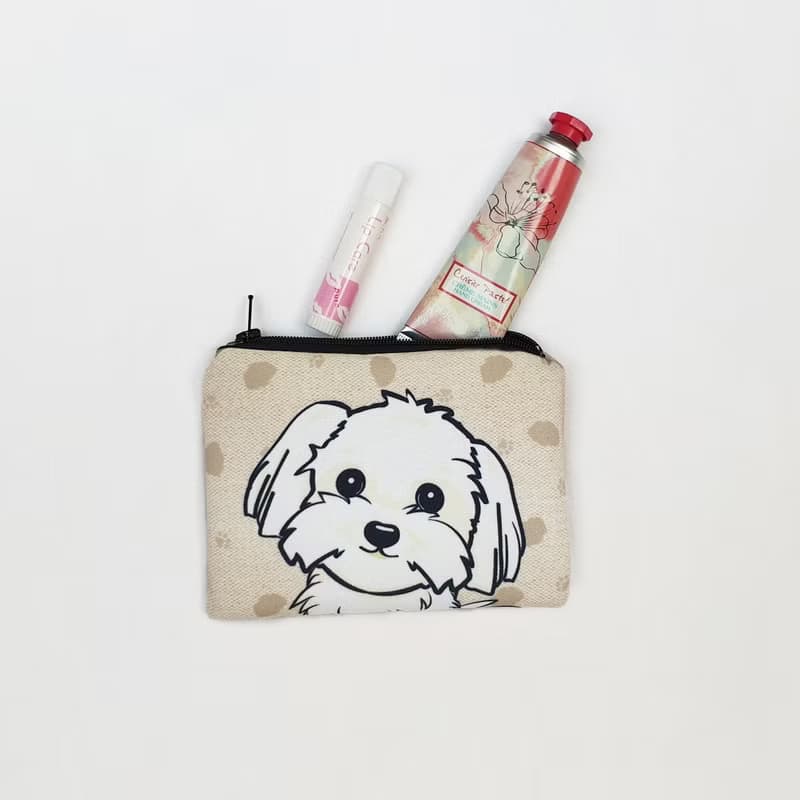 台灣犬/米克斯 黑/土黃/白/巧克力  簡單收納零錢包 萬用收納包