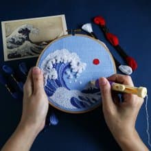 【DIY】俄羅斯刺繡材料包. 葛飾北齋浮世繪+教學影片