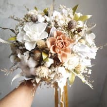 夢幻雪國  I .乾燥花.不凋花.永生花.新娘婚禮.情人節.捧花.