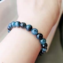 【純翠】天然翡翠 冰孔雀藍7.5mm純圓珠手鏈 | 玩家級 | 稀缺色