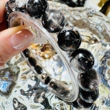 天然濃黑滿礦黑武士黑銀鈦8.5mm20g主招財納寶驅邪避煞防小人