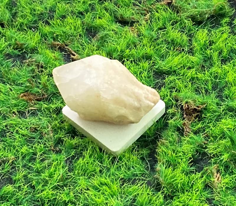 天然原礦磨砂感菠蘿骨幹白水晶 療癒 開運 淨化 能量 擺件
