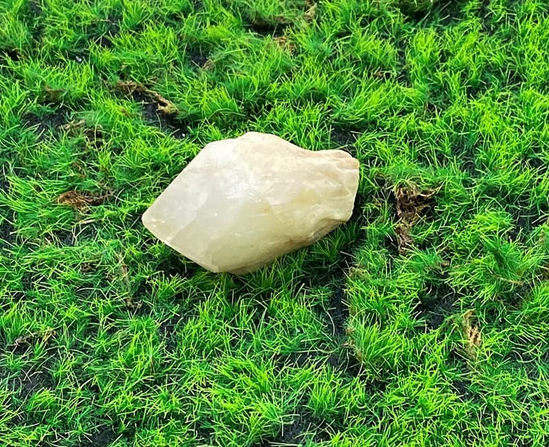 天然原礦磨砂感菠蘿骨幹白水晶 療癒 開運 淨化 能量 擺件