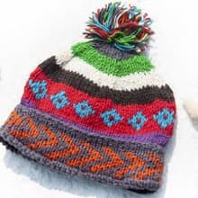 手工編織純羊毛帽/針織編織帽/內刷毛手織毛帽/毛線帽-西班牙童趣