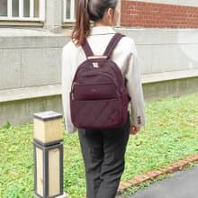 秀麗簡約機能款通勤休閒後背包23346-勃根地紅