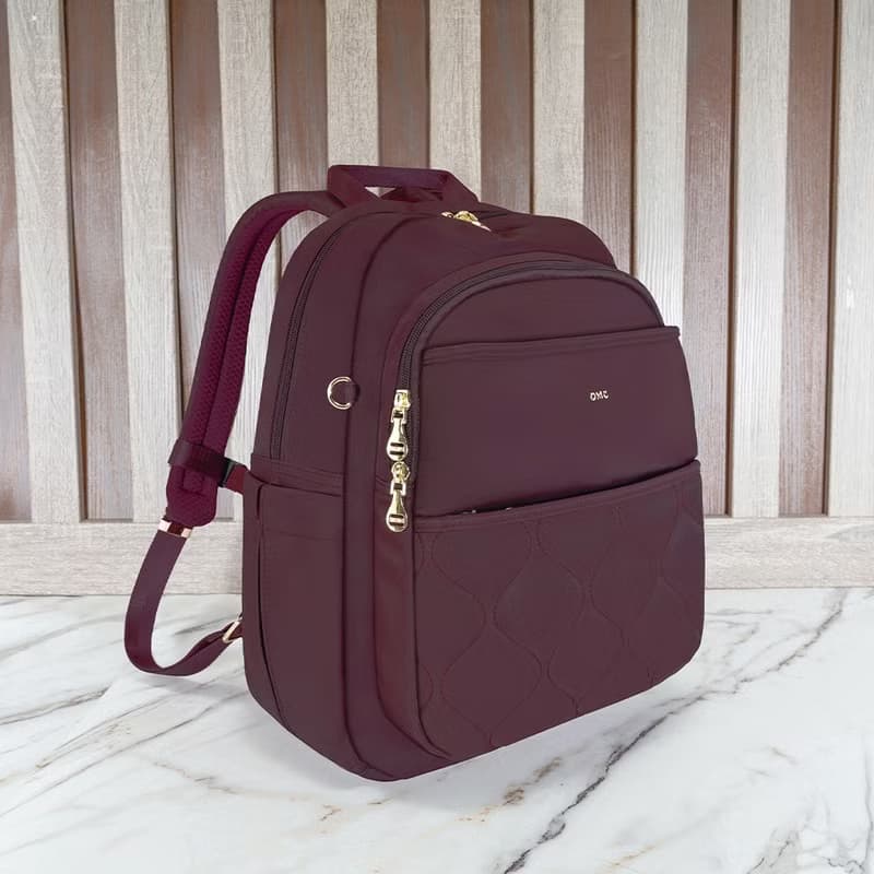 秀麗簡約機能款通勤休閒後背包23346-勃根地紅