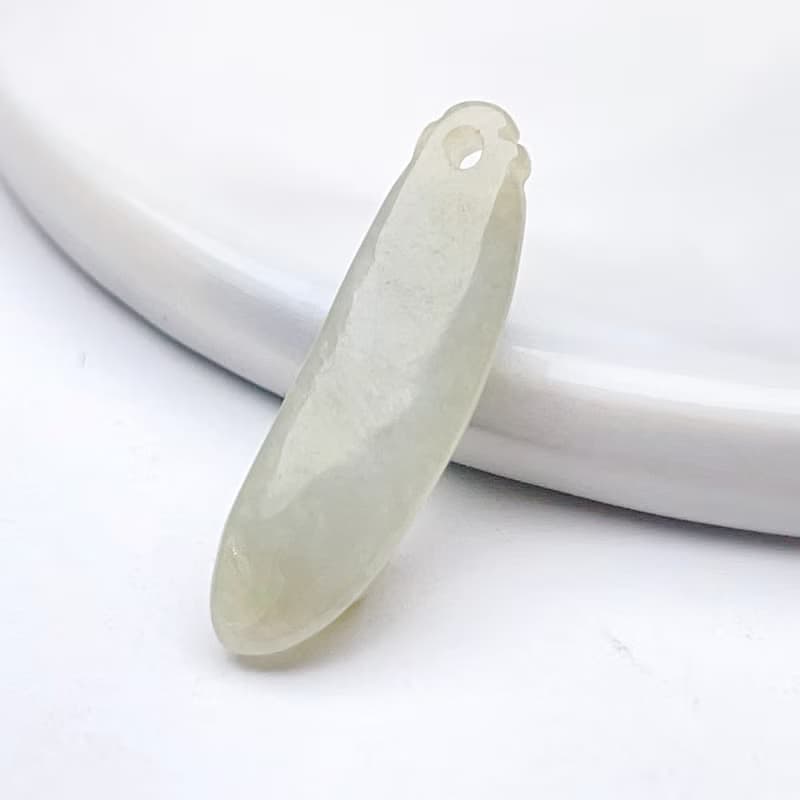 冰種翡翠福豆吊飾 | 天然緬甸玉翡翠A貨 | 送禮