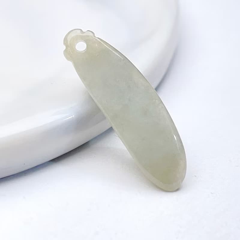 冰種翡翠福豆吊飾 | 天然緬甸玉翡翠A貨 | 送禮