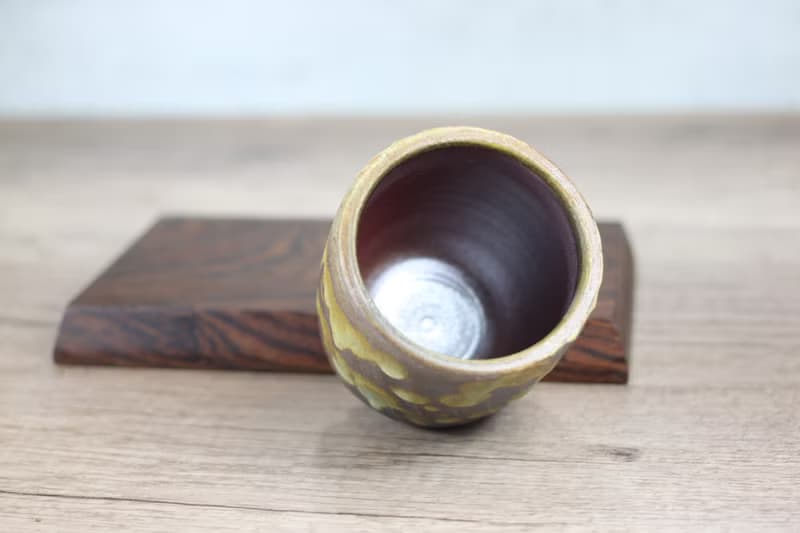 【母親節禮物】切削斑點 手工柴燒 日式茶杯 葉敏祥手作 180ml