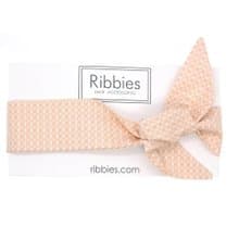 英國Ribbies 成人蝴蝶結髮帶-甜桃幾何圖形