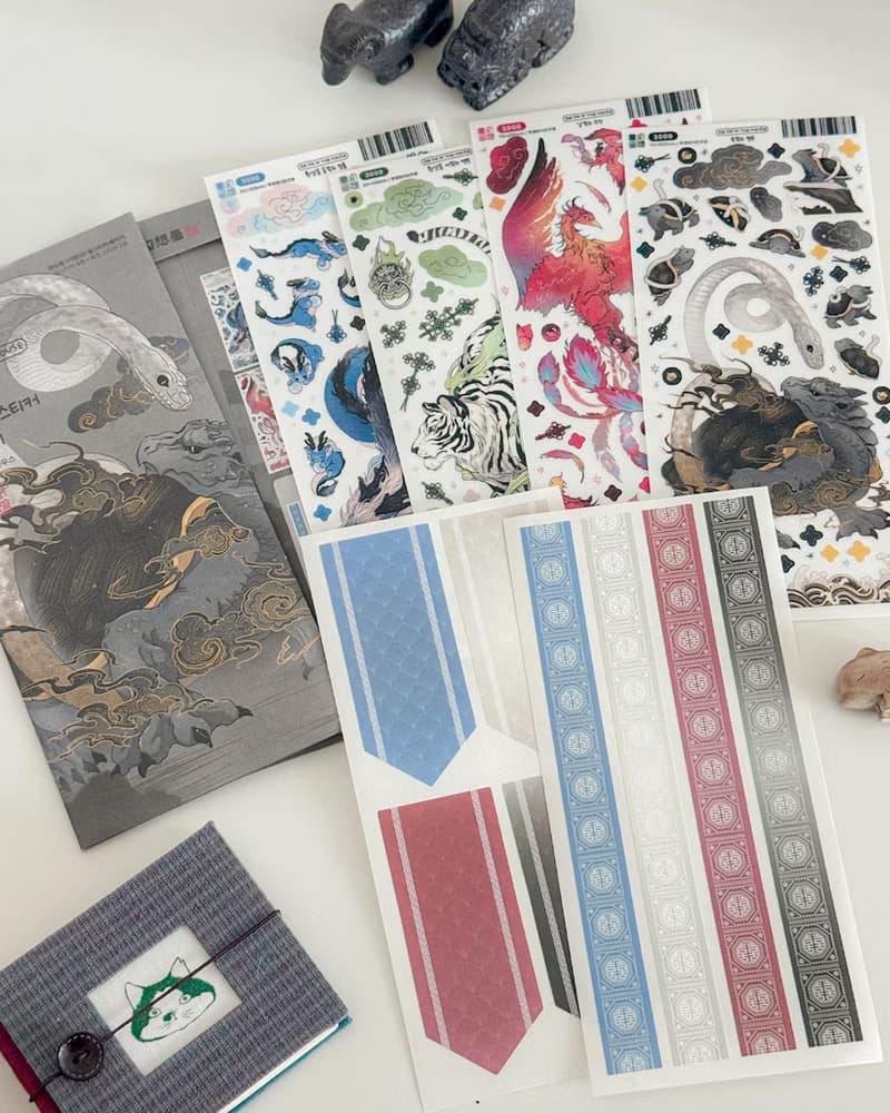 Sabangsin(Four Guardians) Korean Aesthetic Sticker Pack (4 designs+Special Gift)