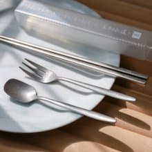HIS-不鏽鋼餐具組 質感抽拉盒 經文設計 文創