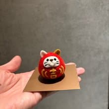 甜心村招財納福貓貓達摩_畢業禮物_謝師禮_婚禮小物