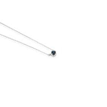 藍寶石925純銀項鍊 (銀/玫瑰金) | 九月誕生石