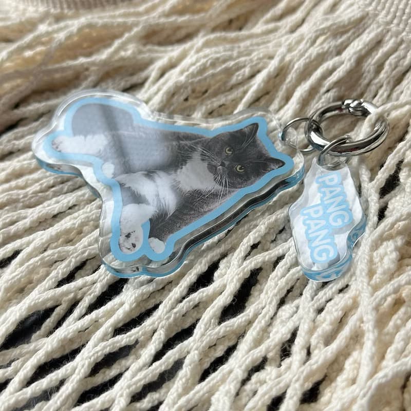 買3贈1 专属照片定制 宠物压克力钥匙扣 定制狗猫包挂 钥匙圈