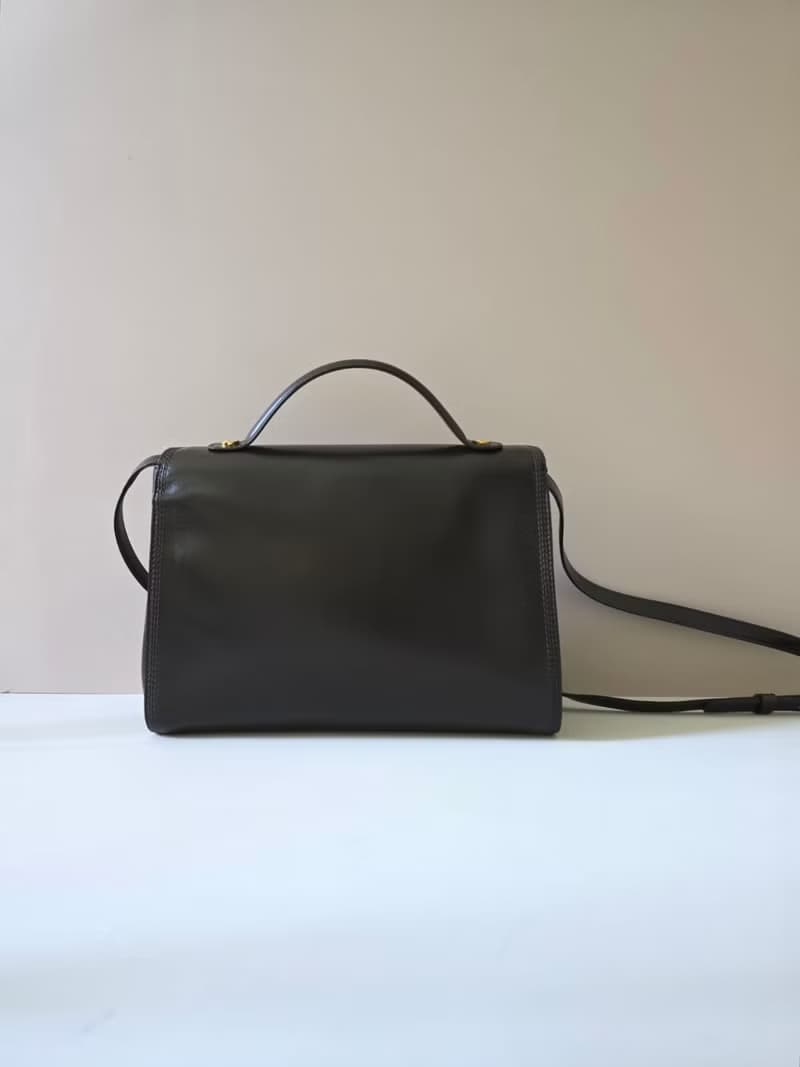 稀有中古二手Loewe咖啡色凱莉包復古包皮革側背包斜孭單肩包小包
