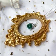 13mm綠祖母晶純銀吊墜連S925純銀項鍊