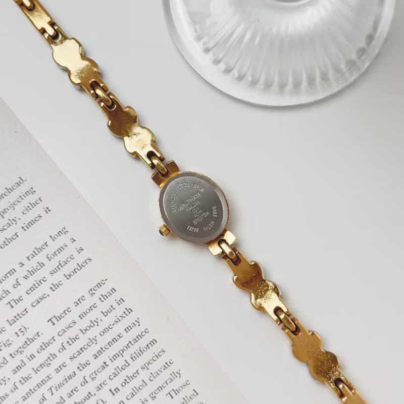 Waltham Two Tone With Rhinestone Bracelet Watch