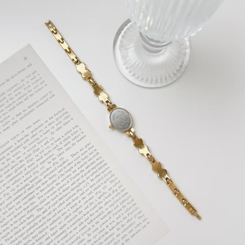 Waltham Two Tone With Rhinestone Bracelet Watch