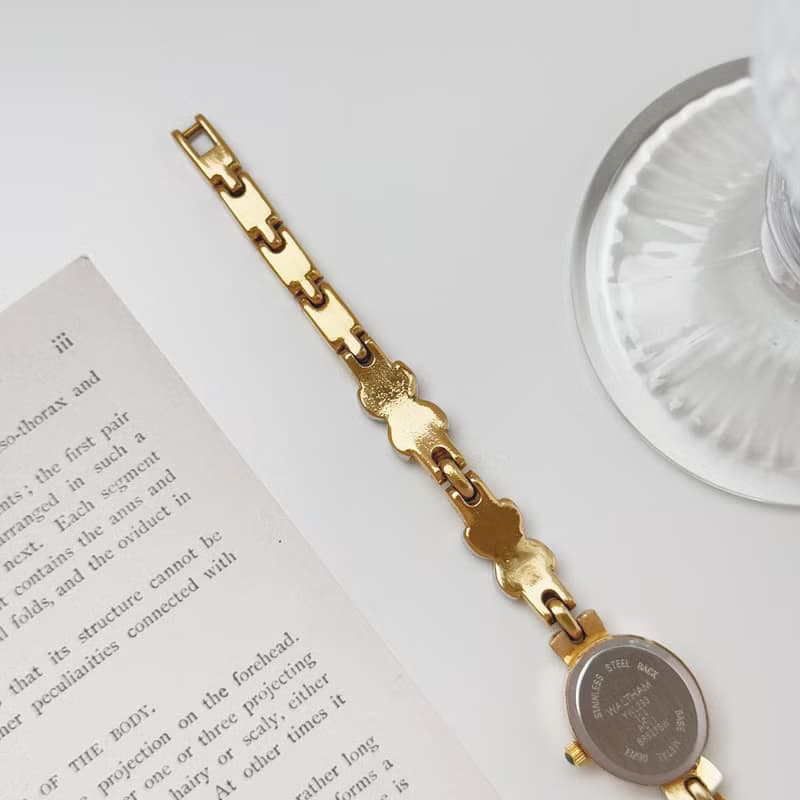 Waltham Two Tone With Rhinestone Bracelet Watch