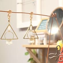 貓眼石三角形造型耳飾