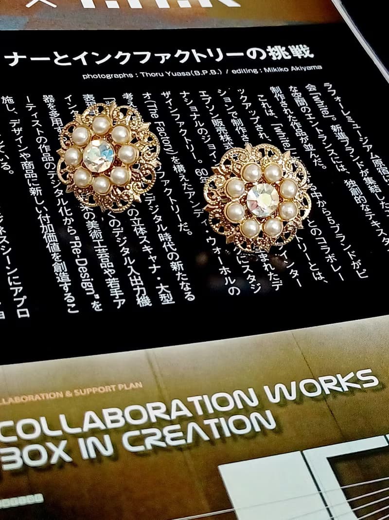 vintage jewelry  極光萊茵石珠花夾式耳環