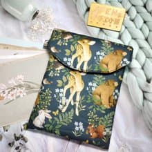 袋物系列-美國限量布薄棉布深灰底森林動物款-7.8吋電子書保護套